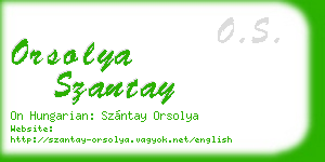 orsolya szantay business card